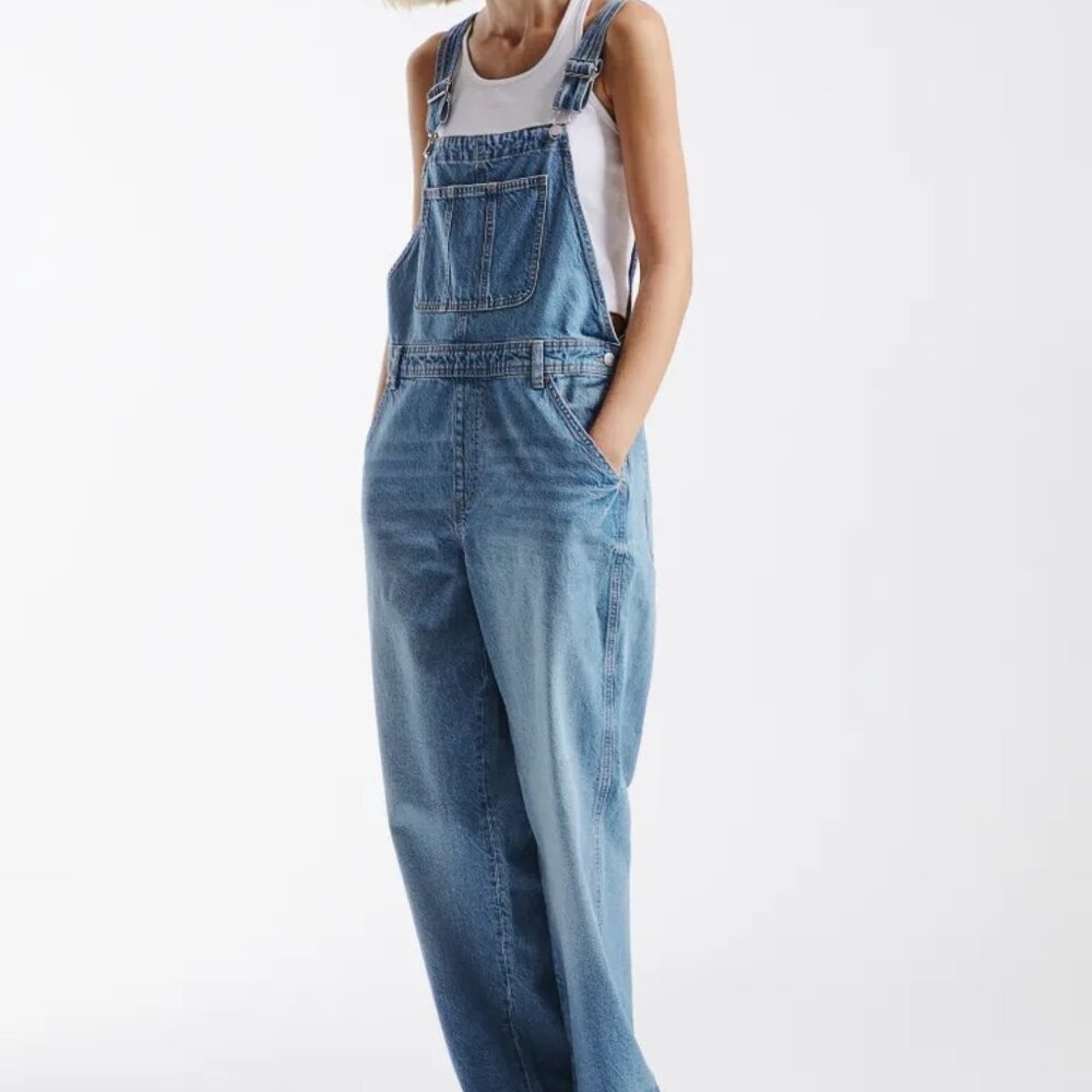 H&M Straight Denim Overalls